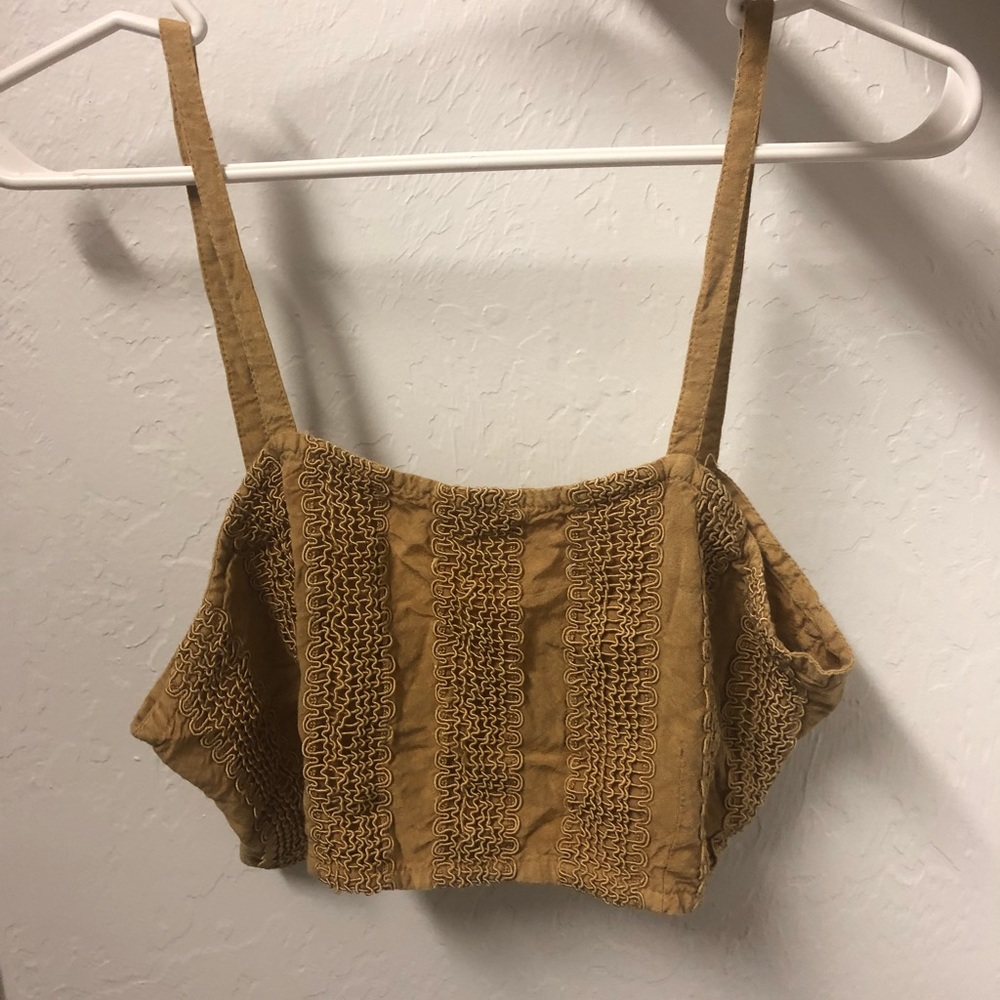 Yellow Ruffled Crop Top